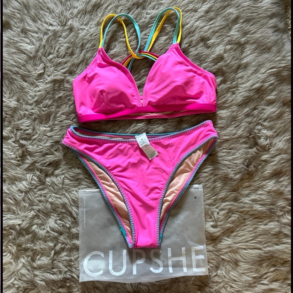 Brand New Cupshe Pink Bikini Set